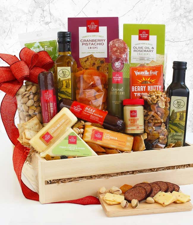 Ultimate Meat & Cheese Wooden Gift Crate